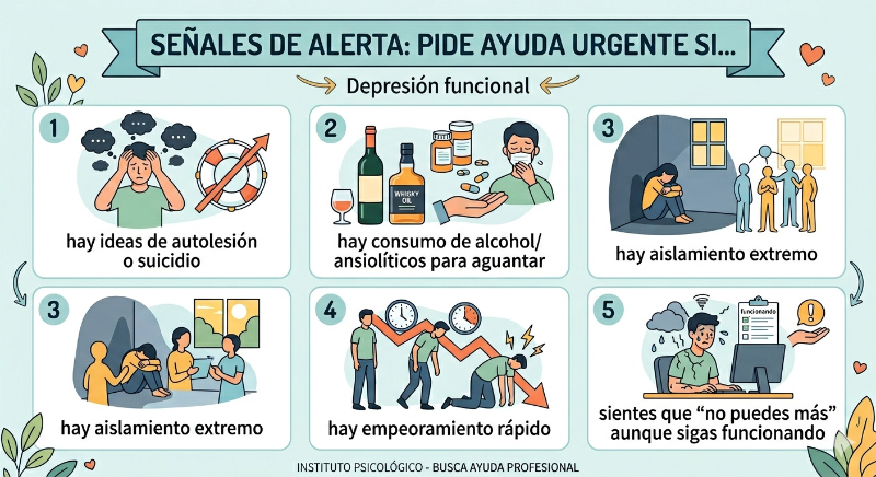 Depresión funcional: claves psicológicas para entender el sufrimiento invisible Depresión funcional - Pide ayuda